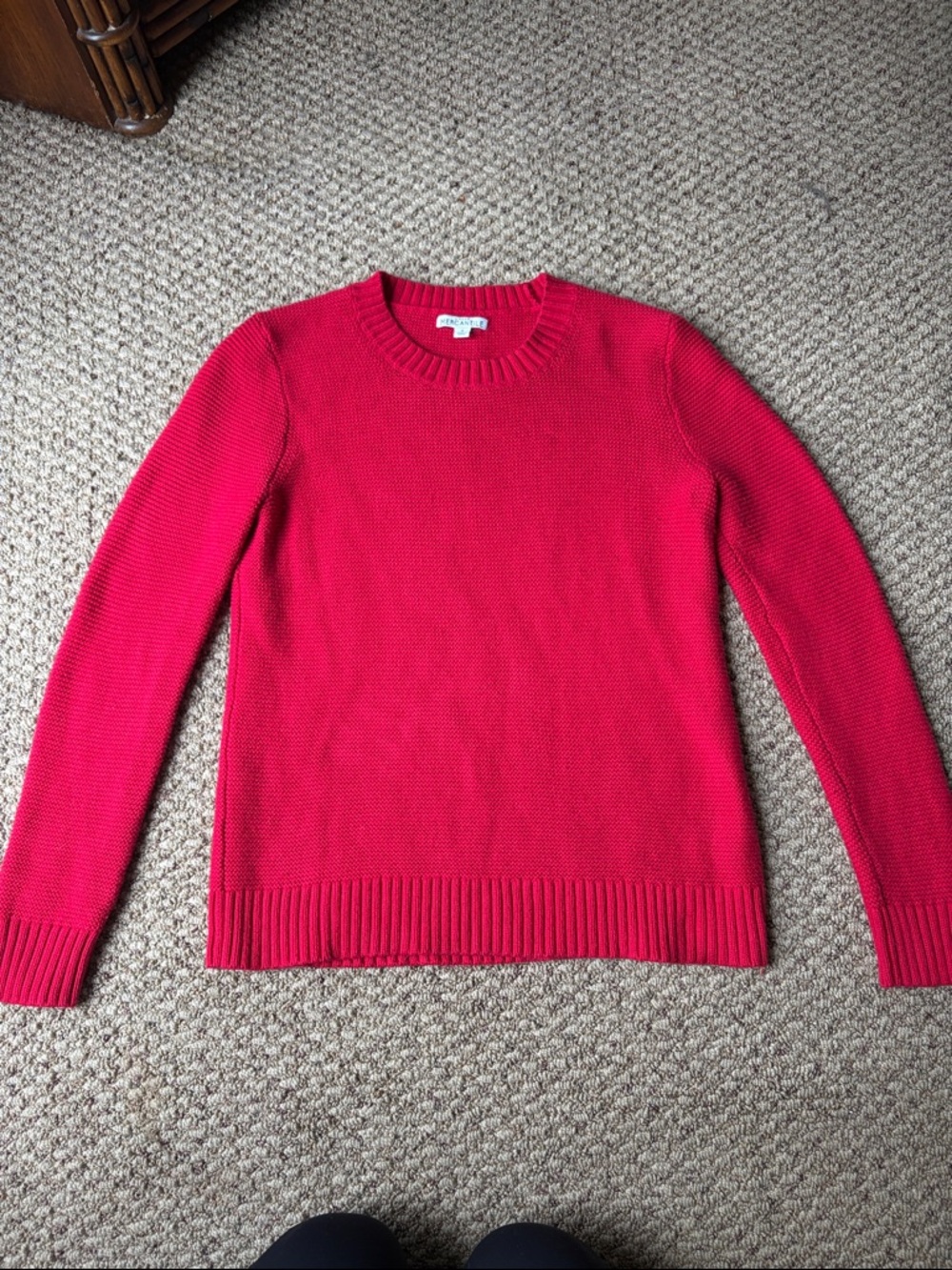 MUST GO! J. Crew Classic Red Crewneck Sweater